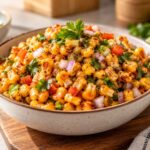 Crispy Corn Chaat Bowl by Yaavi's Yums