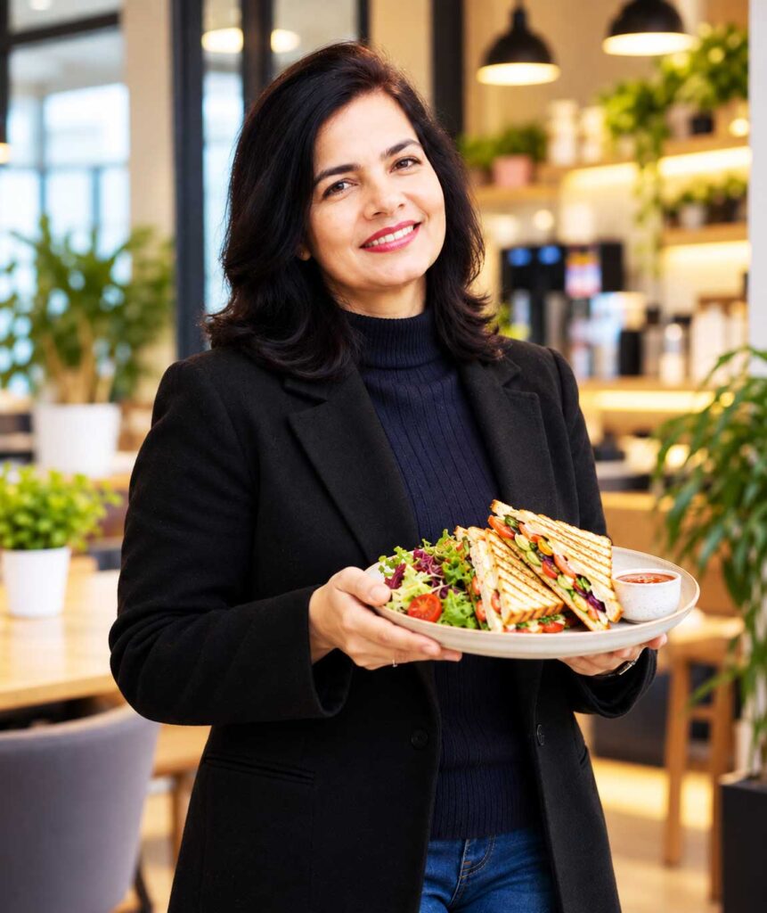 Vegetarian food prepared at Yaavi's Yums